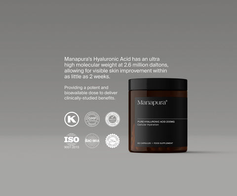Purest Hyaluronic Acid by Manapura | The Best, Pure, Clinical-Grade Longevity & Nootropic Supplements | Free Shipping