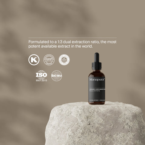 Mushroom Trio by Manapura | The Best, Pure, Clinical-Grade Longevity & Nootropic Supplements | Free Shipping